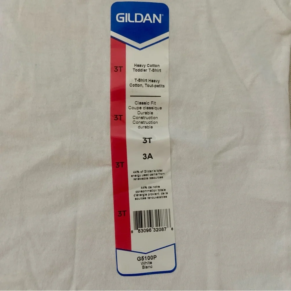 NWT Gildan Heavy Cotton Toddler T Shirt in Classic Fit